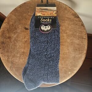 NWT! Super Soft Irish Heather Connemara Socks, Wool Blend, Blue, Sz L (8.5-11.5)